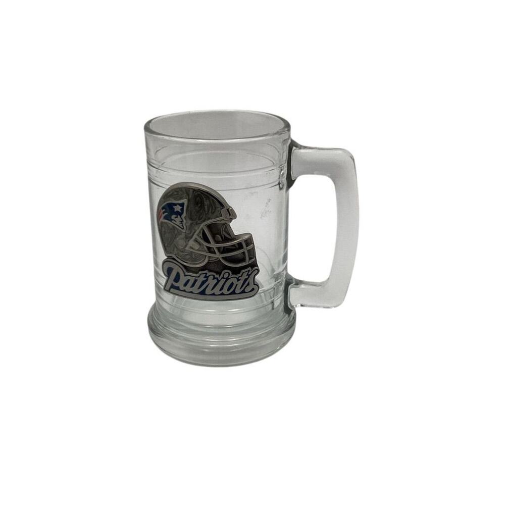 New England‎ Patriots NFL Glass Beer Stein Football Fan